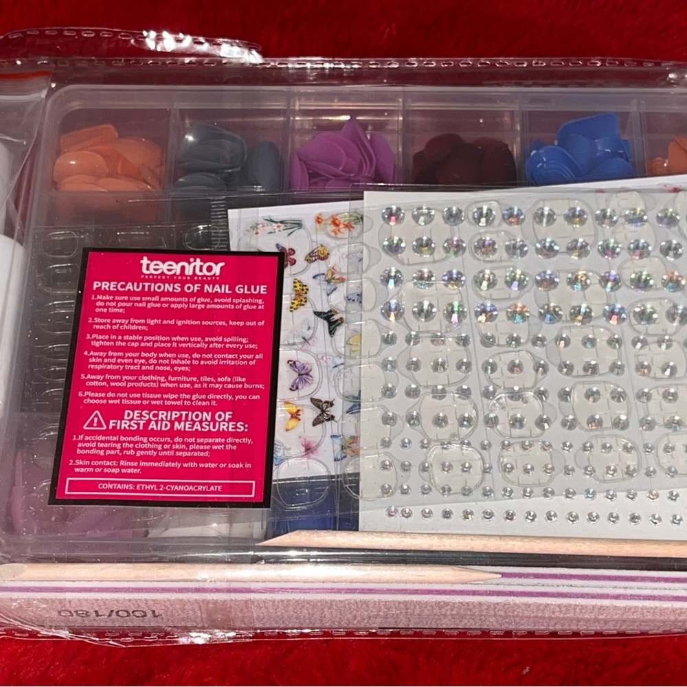 Teenitor Ultimate Nail Art Kit – Rhinestones, Press‑Ons, Glue & Tools | NEW